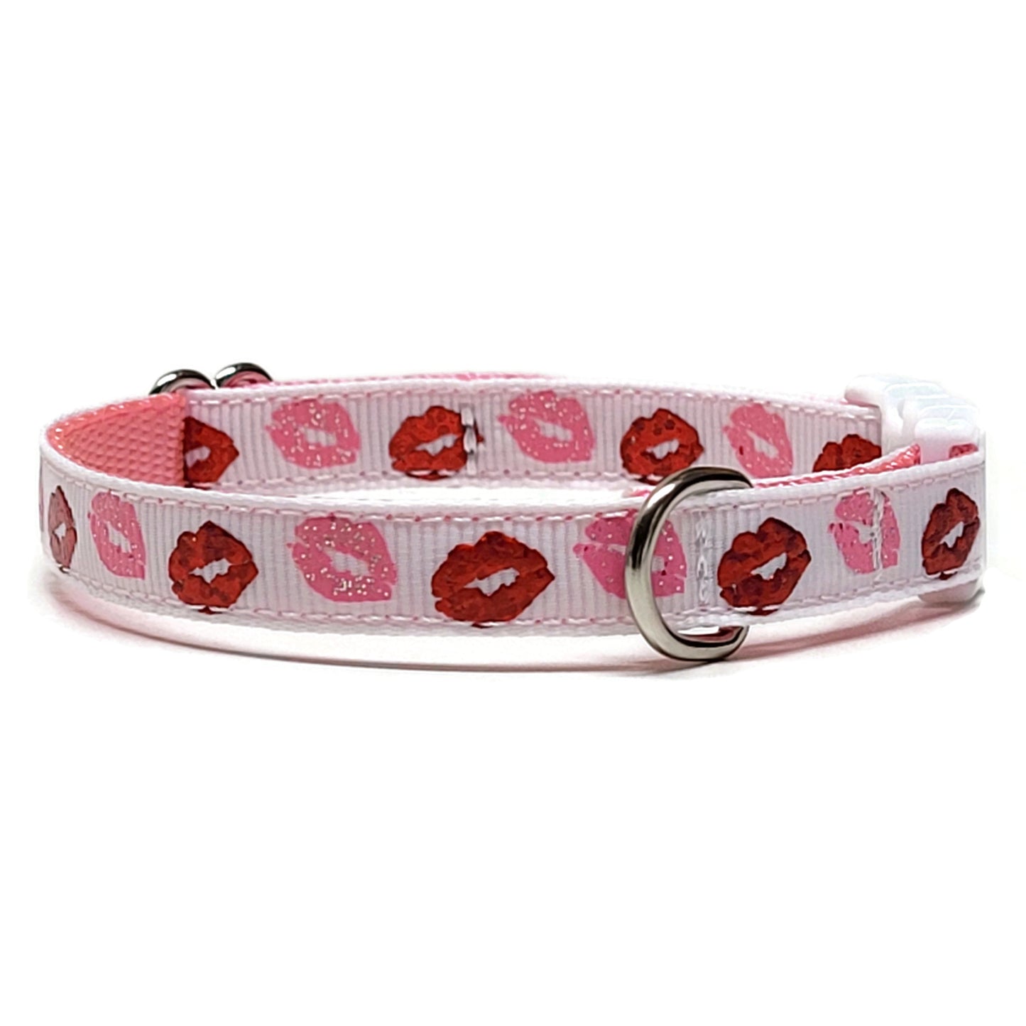 Cat Collar - Hot Lips White - Tinkco and Moosty